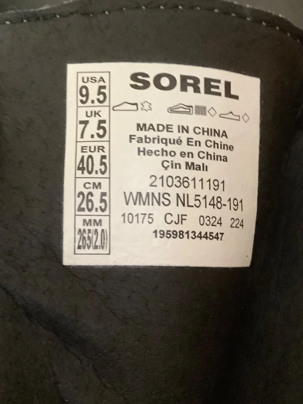 SOREL Ona Ave Zip Wedge Leather Bootie Chalk/Black SZ 9.5